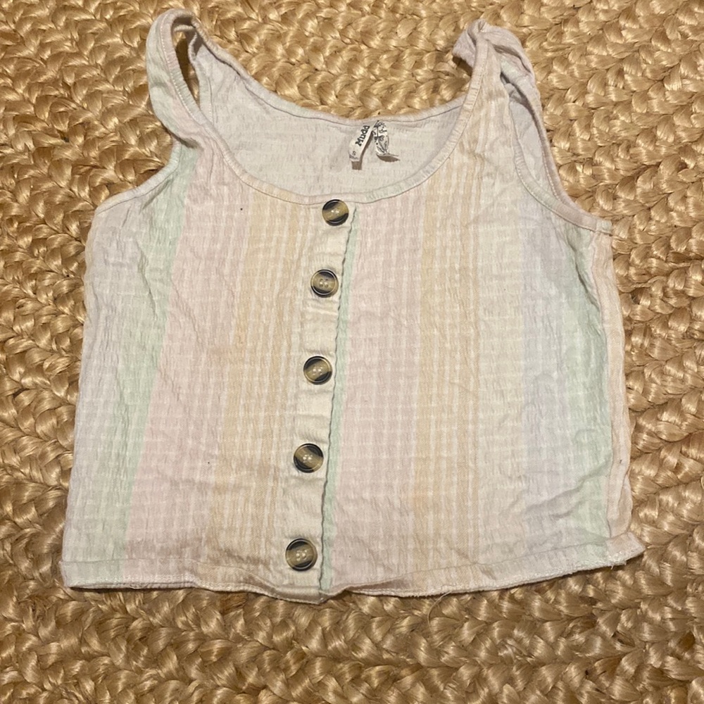 Pastel Crop Top with buttons